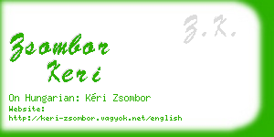zsombor keri business card