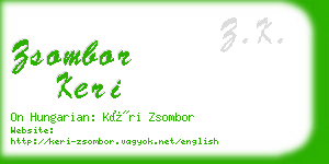 zsombor keri business card